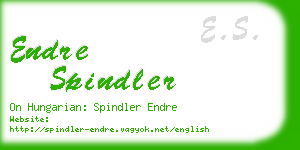 endre spindler business card